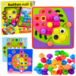 M&auml;nguala | PC | Konsoolid | Tarvikud // Harivad m&auml;nguasjad | Interaktiivsed | Loomingulised | Kunstilised // Układanka Guzikowa Mozaika Kreatywne Puzzle Geometryczne Grzybki 46 el.