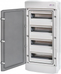 ECH-48PT-S PLASTIC SWITCHGEAR NT 48M 4X 12M N+PE IP65 SMOKE DOOR WHITE DIDO 1500V/DC