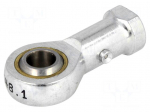 Ball joint | 12mm | Thread: M12 | Mat: steel | Pitch: 1,75 | Plating: zinc