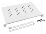 Shelf | 1U | grey | Standard: 19" | rack shelf