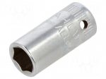 Socket: 6-angles | socket spanner | 7mm | 1/4" | steel