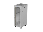 Free-standing rack cabinet 19" 32U 600x800 grey glass door LCD Lanberg (flat pack) V2