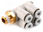 Push-in fitting | threaded,angled 90&deg; | -1&divide;10bar | Thread: R 1/2"