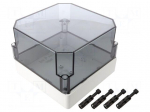 Enclosure: multipurpose | X: 180mm | Y: 182mm | Z: 137mm | TK PC | grey