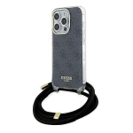 Guess GUHCP15LHC4SEK Crossbody Cord 4G Print Hardcase for iPhone 15 Pro 6.1" / black