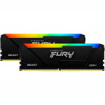 Kingston FURY DDR4 - 32GB - 3600 - CL - 18 (2x 16 GB) dual kit, RAM (black, KF436C18BB2AK2/32, Beast RGB, INTEL XMP)