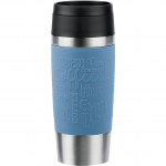 Emsa TRAVEL MUG Classic Thermo Mug (blue/stainless steel, 0.36 liters)
