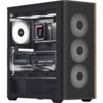 Aerocool D501A-G-BK-v2, tower case (black/wood)