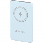 Verbatim Wireless Power Bank Charge 'n' Go 5,000mAh (light blue, Qi, PD 3.0, Quick Charge 3.0)