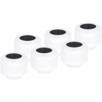 Alphacool Eiszapfen PRO 13mm HardTube screw-on nozzle G1/4 - White (white/black, set of 6)