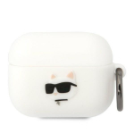Karl Lagerfeld KLAPRUNCHH AirPods Pro Cover Silicone Choupette Head 3D / white
