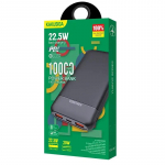 KAKUSIGA KSC-887 ārējais akumulators (powerbank) | 10000 mAh | 22.5W | USB-A, USB-C | melns