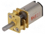 Motor: DC | with gearbox | HP | 6VDC | 1.6A | Shaft: D spring | max.166mNm