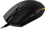 Logitech G203 Lightsync Wired Gaming Mouse USB-A, 8000 DPI, Black
