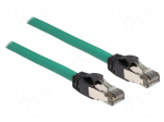 Patch cord | SF/UTP | Cat 5e | RJ45 plug,both sides | 3m | PUR | green