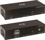 Eaton Tripp Lite seeria DisplayPortist HDMI-le &uuml;le Cat6 pikenduskomplekt KVM-toega, 4K 60Hz, 4:4:4, USB, PoC, HDCP 2.2, kuni 70 m, TAA &uuml;hilduv - video/audio pikendus - HDMI, DisplayPort - l&auml;bi CAT 6 - kuni 70 m - TAA &uuml;hilduv - P/N: B127A-01
