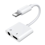 Joyroom adapter Lightning Lightning/ 3,5 mm mini pistik, 0,12 m, White (S-Y104)
