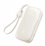 Powerbank Baseus EnerFill FC21 20000 mAh 22,5 W USB-A USB-C srebrny z odłączanym kablem Lightning
