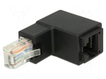 Adapter | Cat 6 | RJ45 socket,RJ45 up angled plug