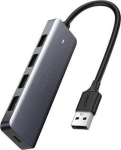 Converter Ugreen  Ugreen Adapter 4in1 UGREEN Hub USB to 4x USB 3.0 + USB-C (gray)
