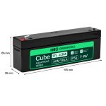 Electrical goods Green cell  Greencell AGM VRLA 12V 2.5Ah maintenance-free battery for cash registers  toys  cameras (178x36x66mm) (5904326376557)