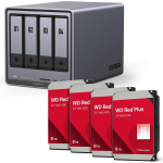 UGREEN NASync DXP4800 Plus NAS s&uuml;steem 4-k&otilde;vakettapesaga 32TB koos 4x WD WD80EFPX NAS k&otilde;vakettaga - 8 TB
