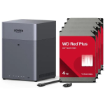 NAS s&uuml;steem UGREEN NASync DH4300 Plus 4-kolbeline 16TB koos 4x WD WD40EFZZ NAS HDD - 4 TB