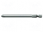 Screwdriver bit | Phillips | PH1 | Overall len: 89mm