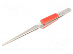 Tweezers | Blades: straight | Tool material: stainless steel | 165mm