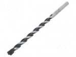 Drill bit | for concrete | &Oslash;: 10mm,3/8" | L: 200mm | metal | blister