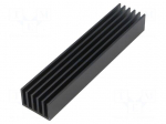 Heatsink: extruded | grilled | black | L: 100mm | W: 21mm | H: 14mm