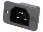 Connector: AC supply | socket | male | 16A | 250VAC | IEC 60320 | C22
