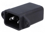 Connector: AC supply | socket | male | 1A | 250VAC | IEC 60320 | -25&divide;85&deg;C