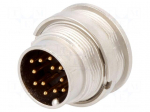Connector: M16 | socket | male | soldering | PIN: 12 | 3A | 60V | IP40