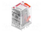 Relay: electromagnetic | 4PDT | Ucoil: 24VAC | 6A/250VAC | 6A/24VDC