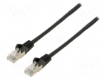 Patch cord | SF/UTP | 5e | stranded | CCA | PVC | black | 10m | 26AWG