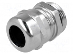Cable gland | M25 | 1,5 | IP68 | Mat: brass | Body plating: nickel
