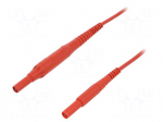 Test lead | 8A | 4mm banana plug-4mm banana plug | Len: 1m | red