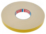 Tape: fixing | W: 19mm | L: 25m | Thk: 1.1mm | double-sided | acrylic | 80&deg;C