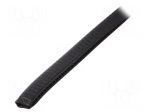 Hole and edge shield | PVC | L: 10m | black | H: 16.5mm | W: 9.5mm