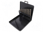 Drill set | Application: metal,steel,stainless steel | Pcs: 19
