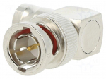 Coupler | BNC socket,BNC plug | female | angled 90&deg; | 75&Omega; | POM