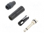 Connector: Jack 6,3mm | plug | male | mono | ways: 2 | straight | black