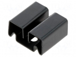 Heatsink: moulded | TO220 | black | L: 11mm | W: 22mm | H: 19mm | 21K/W