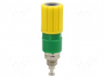 Laboratory connector: 4mm banana | socket | 36A | yellow-green | 8mm