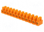 Connector: terminal block | 76A | unflamed | screw terminal | orange