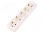 Connector: AC supply | female | splitter | 2P+PE | 250VAC | 16A | white