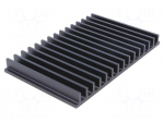 Heatsink: extruded | grilled | black | L: 100mm | W: 159mm | H: 15mm