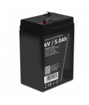 6V 5Ah aku :: AGM : VRLA :: 6 volti, 5 ampertundi (Ah) :: Klemmi t&uuml;&uuml;p T1 (4,75 mm)
