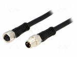 Cable: for sensors/automation | M8 | PIN: 4 | unshielded | 1m | plug | 30V